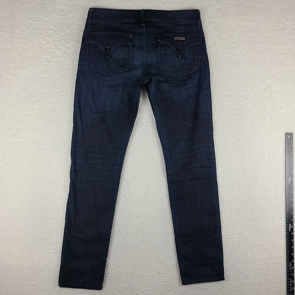 Hudson Jeans Womens 30 Blue Skinny‎ Flap Pocket Barn Dark Wash Denim
